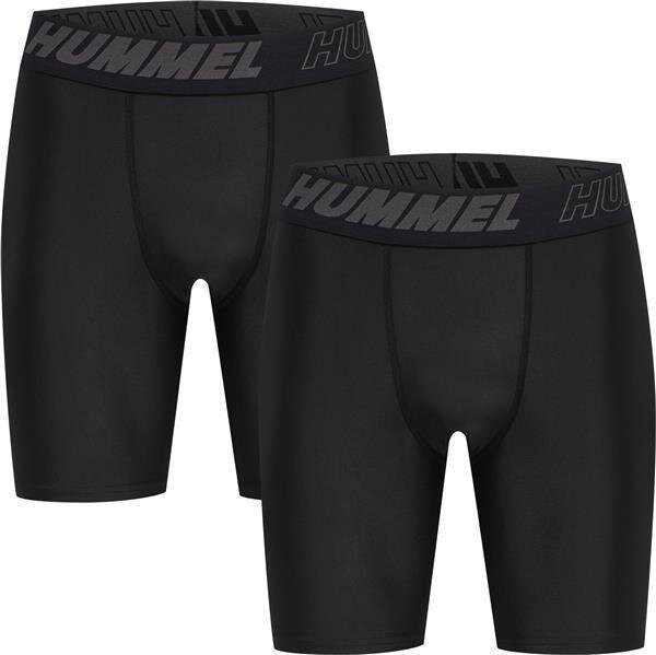 Hummel hmlTE TOPAZ 2-PACK TIGHT SHORTS - BLACK/BLACK - M