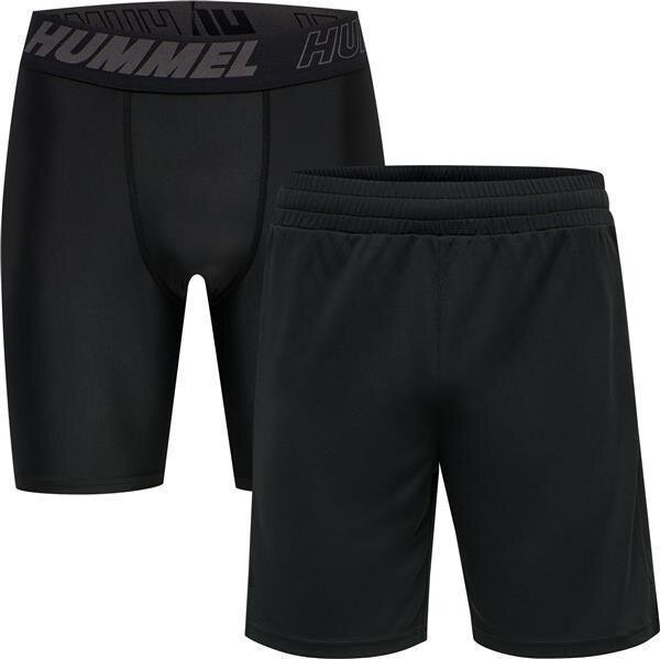Hummel hmlTE TOPAZ 2-PACK SHORTS SET - BLACK/BLACK - S