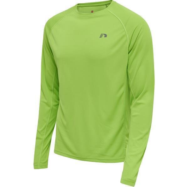 Hummel MEN CORE RUNNING T-SHIRT L/S - GREEN FLASH - L