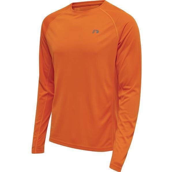 Hummel MEN CORE RUNNING T-SHIRT L/S - ORANGE TIGER - XL