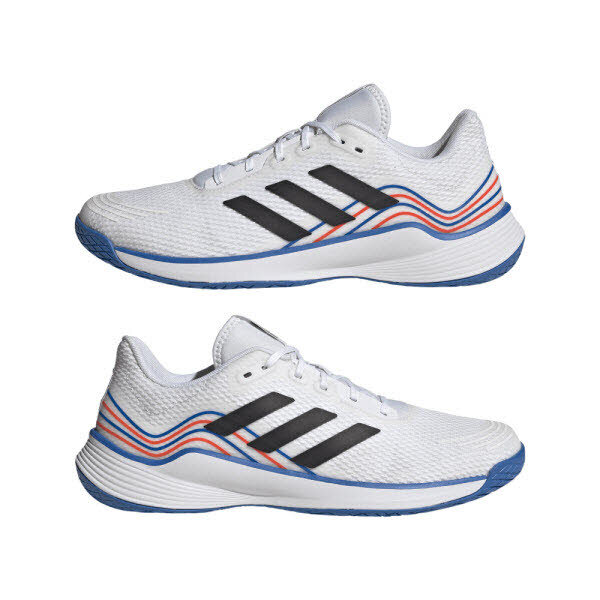 adidas Novaflight Hallenschuh Herren weiß/blau 48 2/3