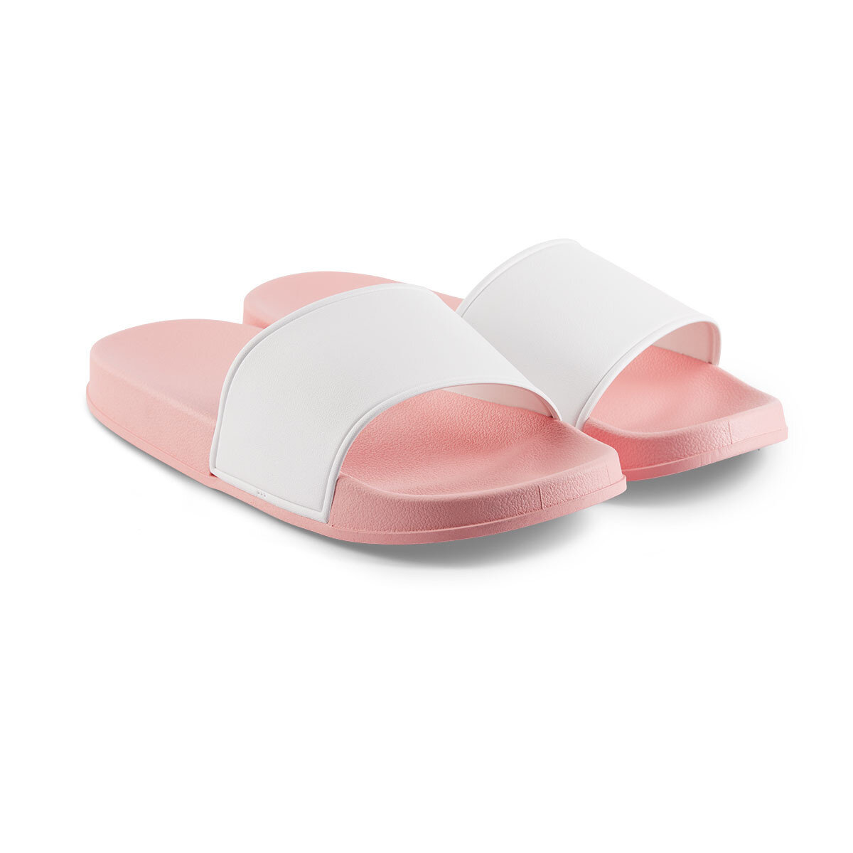 Badelatschen mit Logo 46/47 Rosa/Weiß
