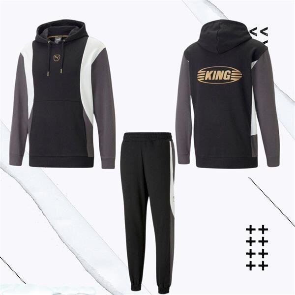 Puma King Kollektion Set schwarz/grau S schwarz/grau L