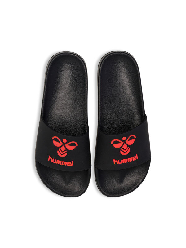 HUMMEL HML ESSENTIAL POOL SLIDE - BLACK/CHINESE RED - 42