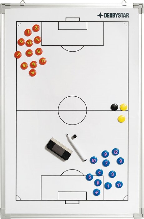 Derbystar FUSSBALL TAKTIKTAFEL - weiss - 60 cm x 90 cm