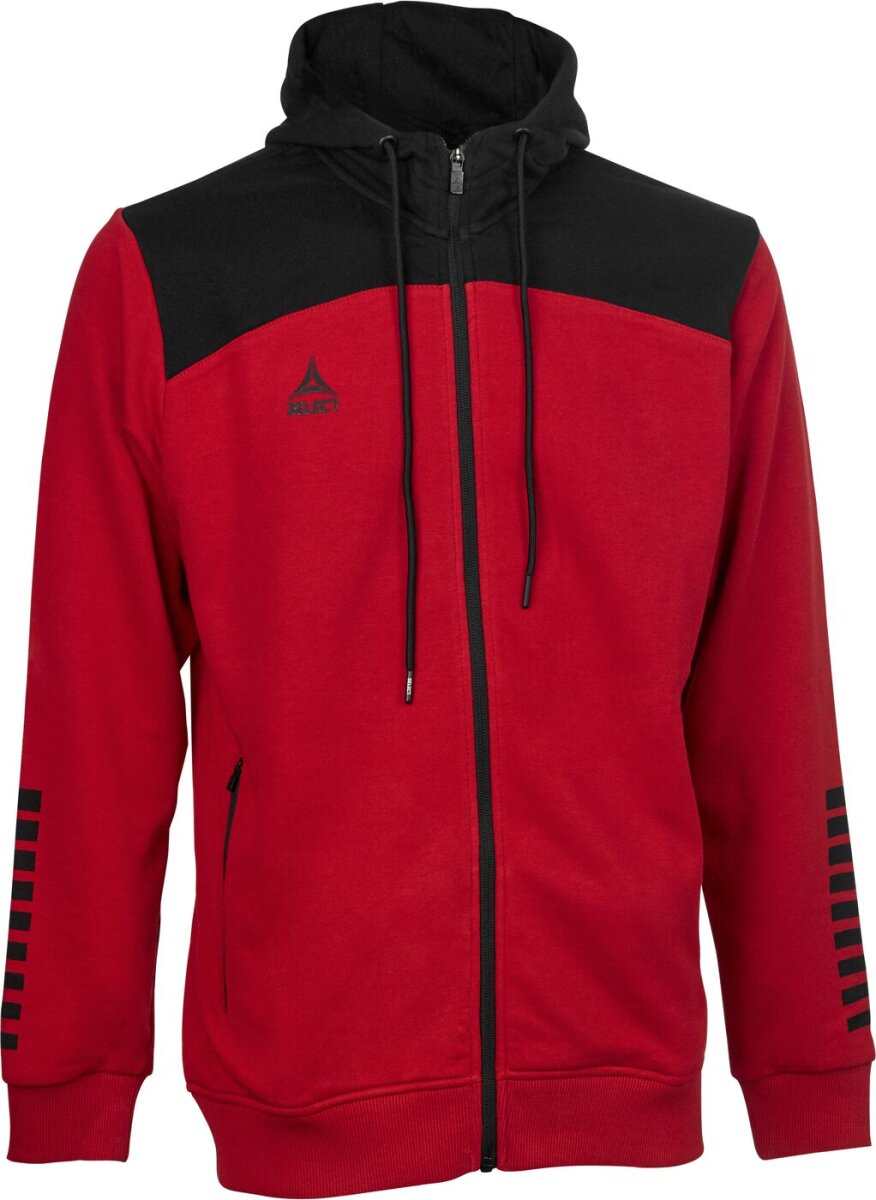 Select Kapuzen-Sweatjacke Oxford v22 Erwachsene rot schwarz XL