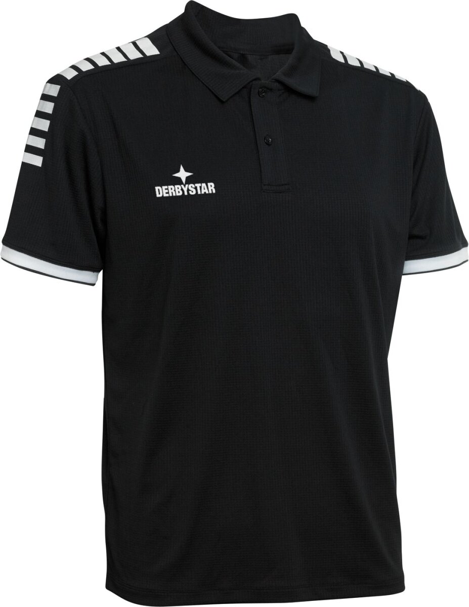 Derbystar Primo Polo-Shirt Erwachsene schwarz weiss S