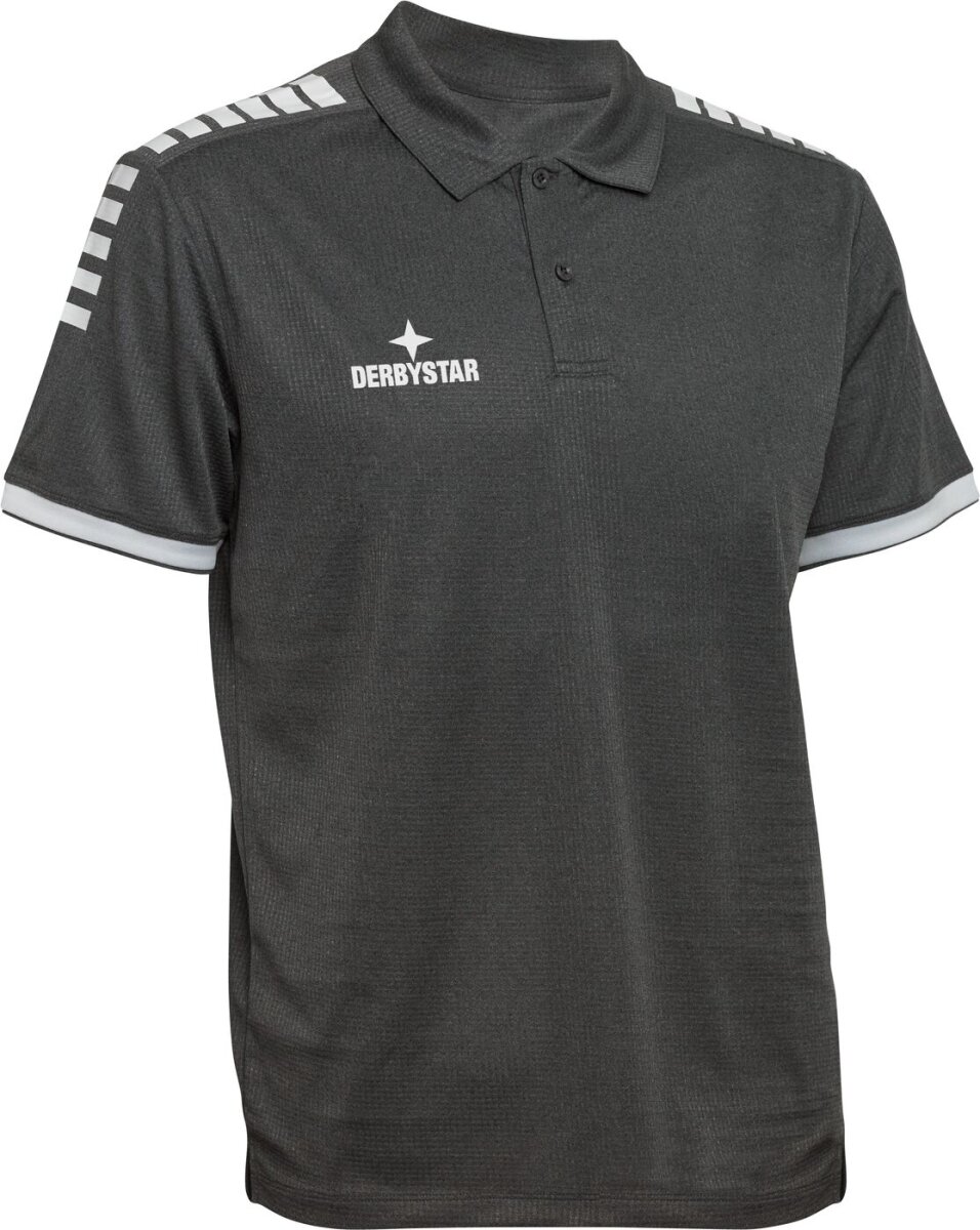 Derbystar Primo Polo-Shirt Erwachsene grau schwarz M