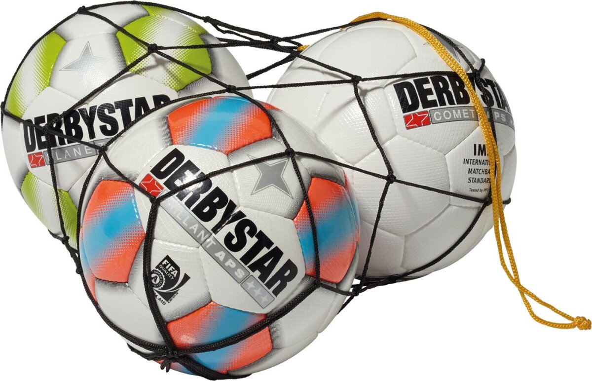 Derbystar Ballnetz Polyester, schwarz, für 1 Ball
