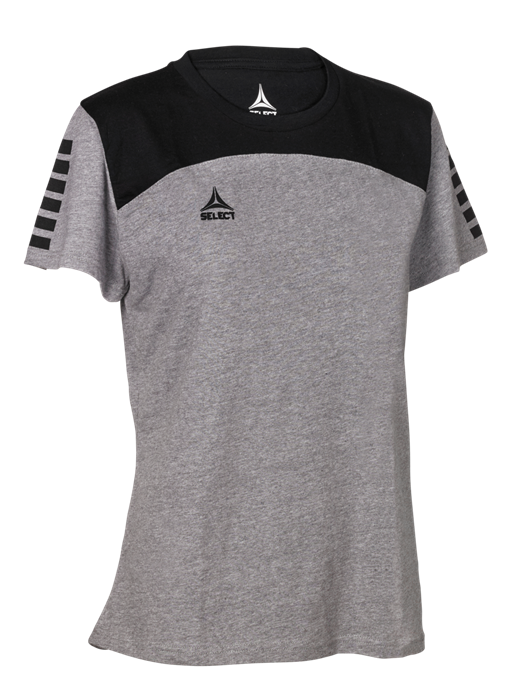 Select T-SHIRT OXFORD DAMEN v22 GRAU/SCHWARZ medium