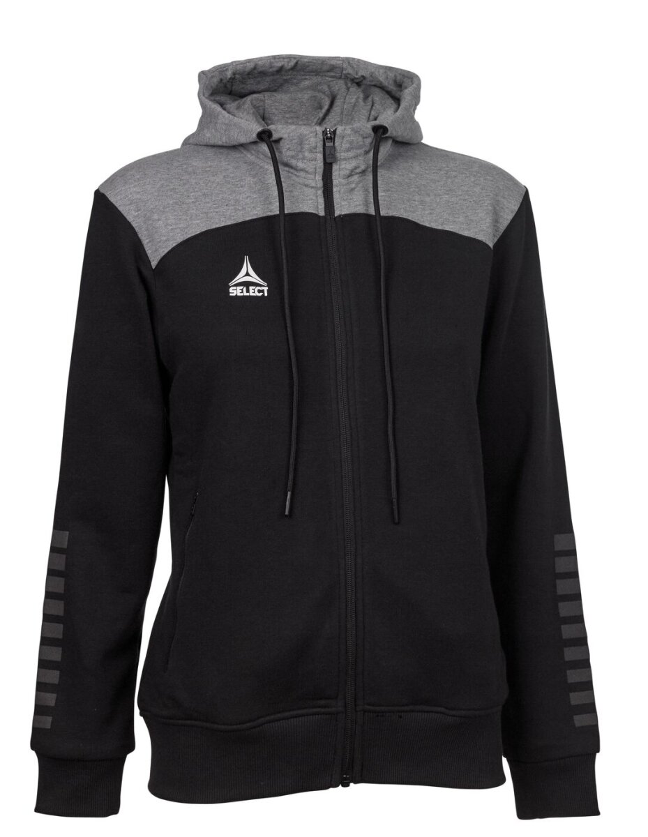 Select Kapuzen Sweatjacke Oxford Damen v22 schwarz/grau x-large