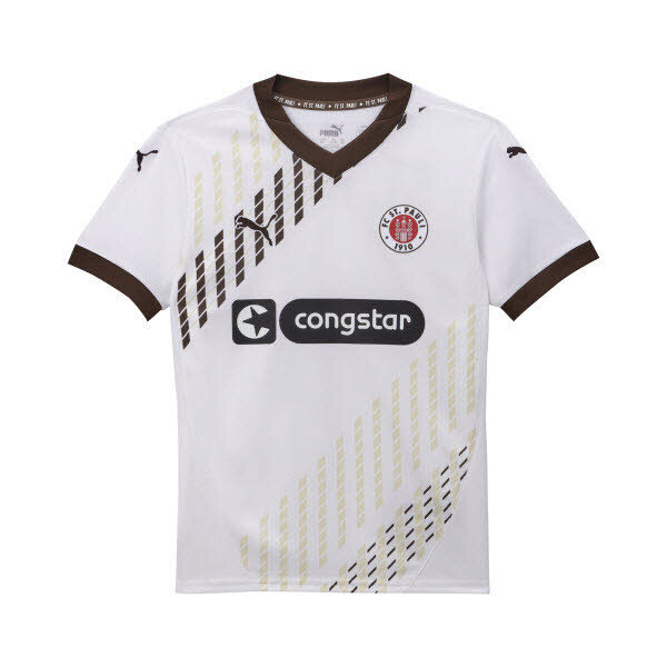 Puma FC St. Pauli Auswärtstrikot Erwachsene Saison 2024/2025 puma white-espresso XXXL