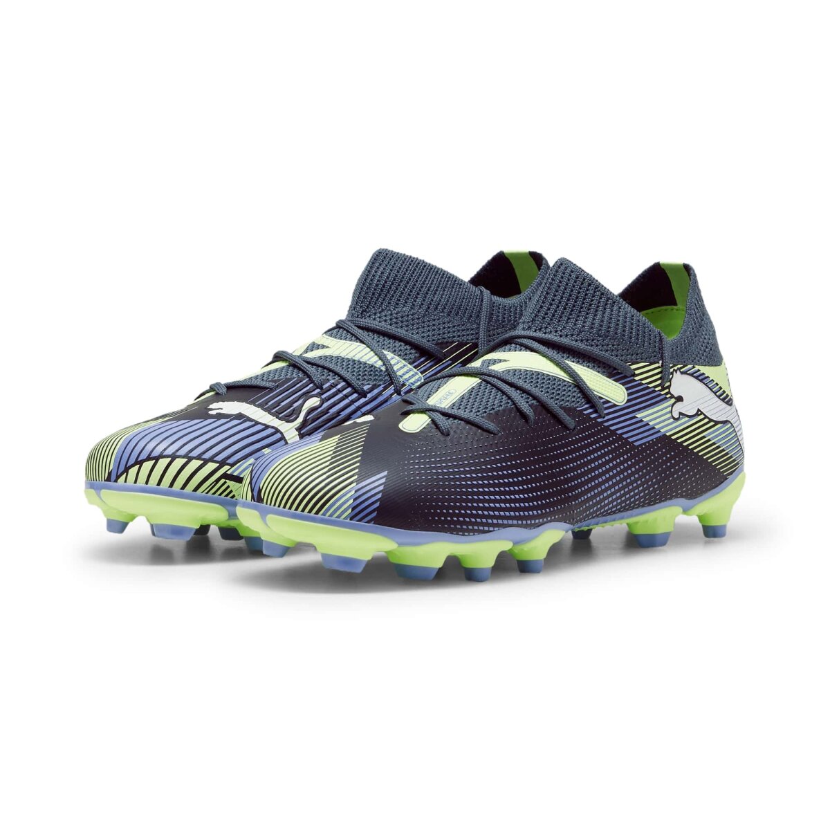 Puma Future 7 Match FG/AG Fussballschuhe Kinder gray skies-puma white-fizzy apple 37