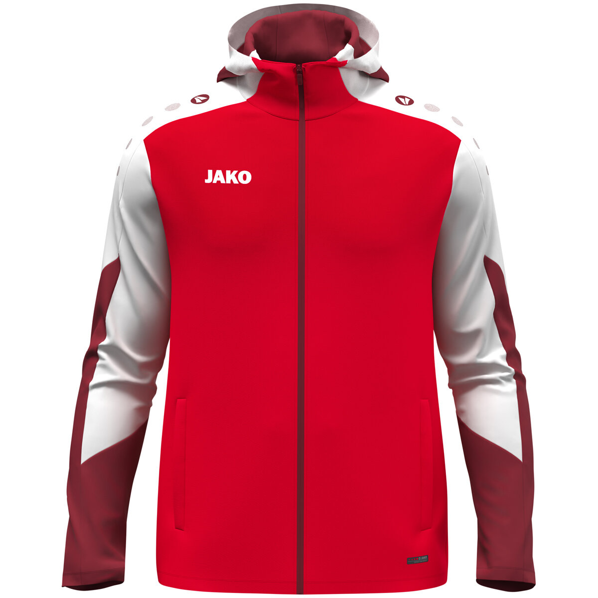 JAKO Kapuzenjacke Dynamic Damen rot/weiß/dunkelrot S (34/36)