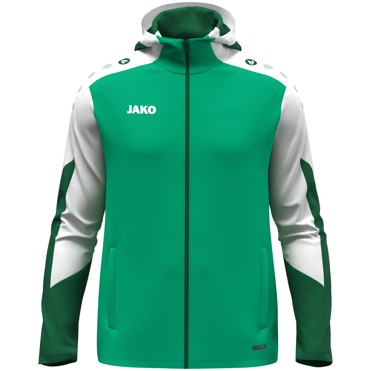JAKO Kapuzenjacke Dynamic Damen grün/weiß/dunkelgrün M (38/40)