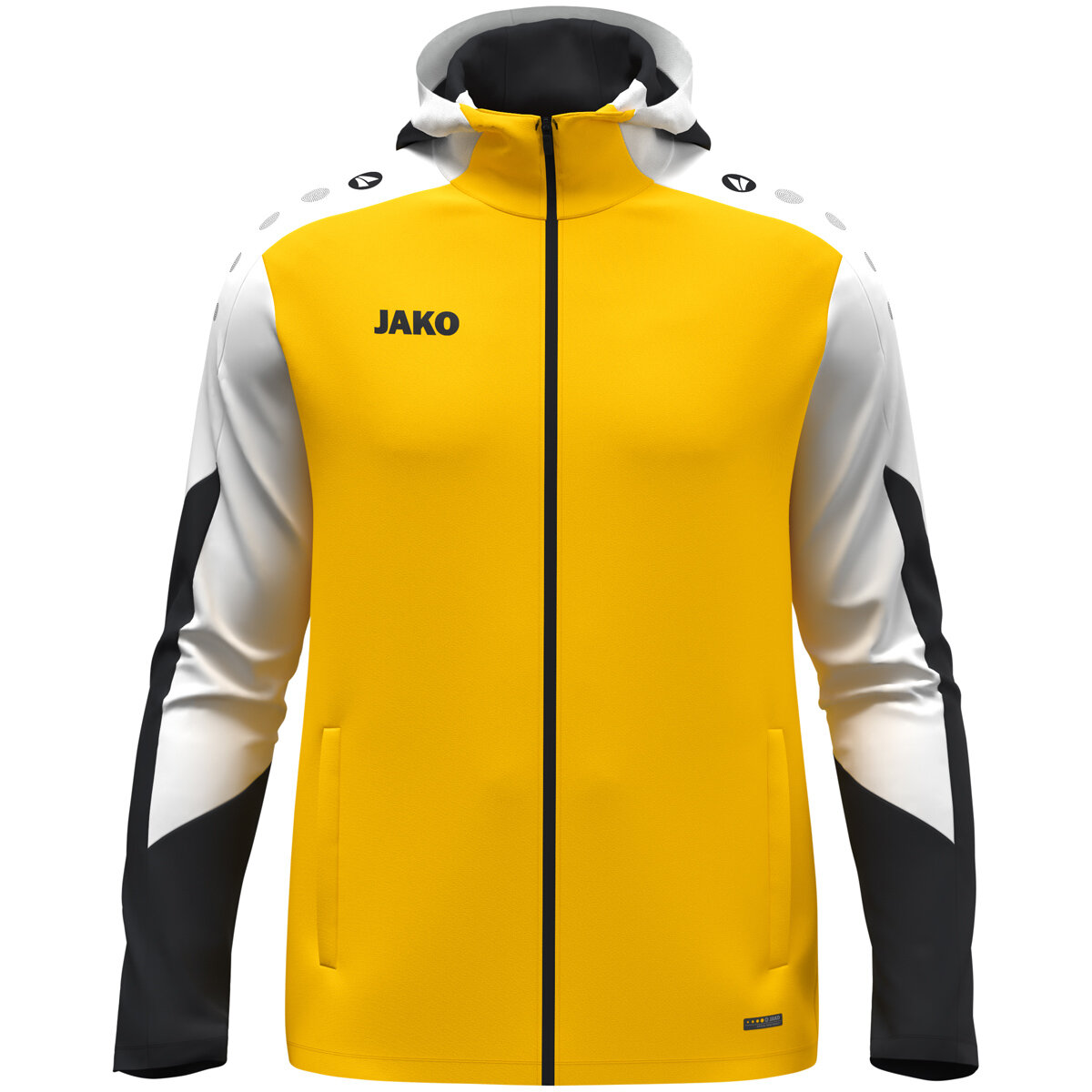 JAKO Kapuzenjacke Dynamic Damen gelb/weiß/schwarz M (38/40)