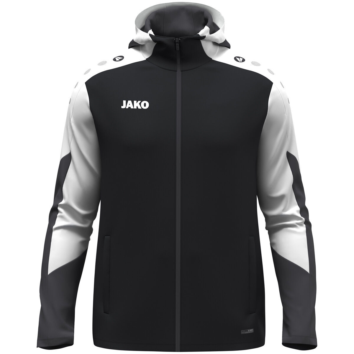 JAKO Kapuzenjacke Dynamic Damen schwarz/weiß/anthrazit M (38/40)