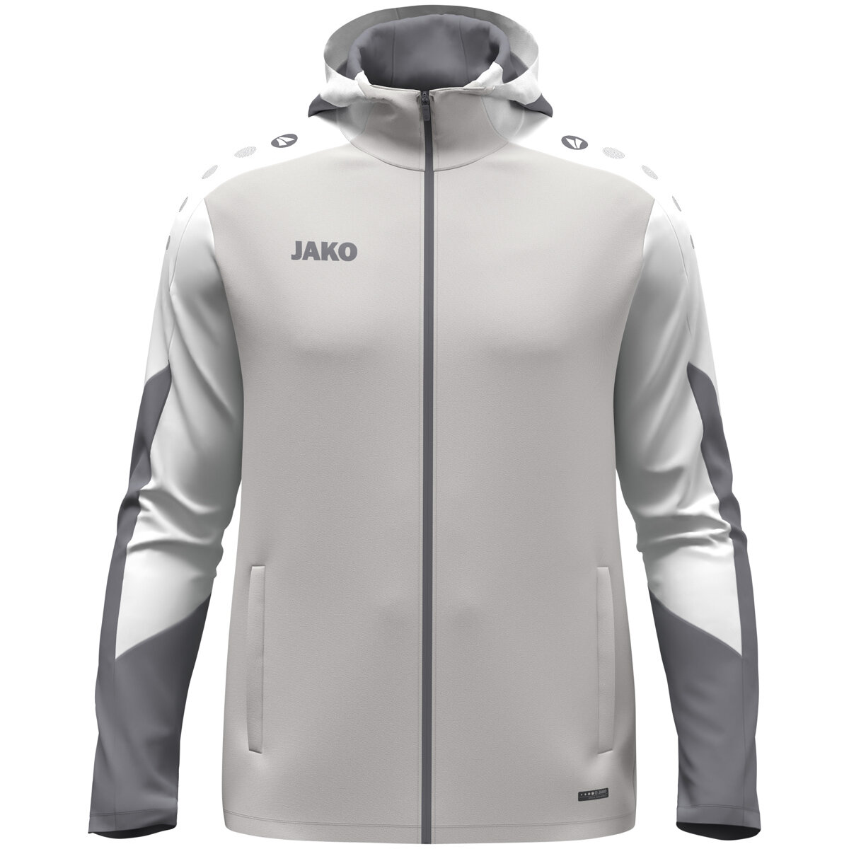 JAKO Kapuzenjacke Dynamic Damen hellgrau/weiß/grau S (34/36)