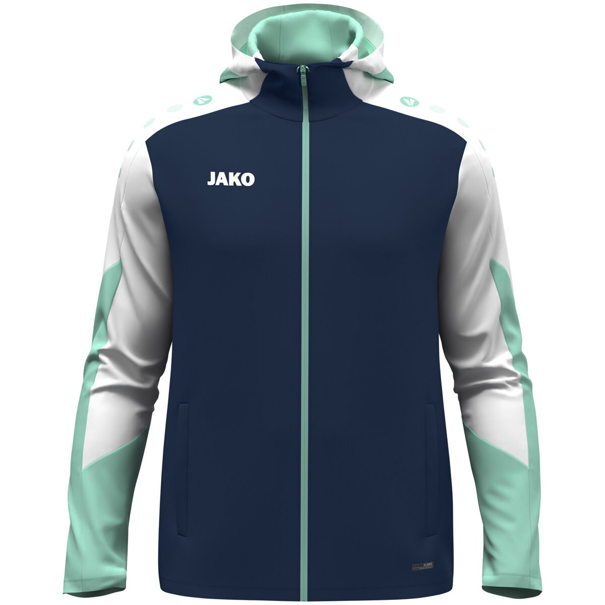 JAKO Kapuzenjacke Dynamic Damen marine/weiß/minze M (38/40)
