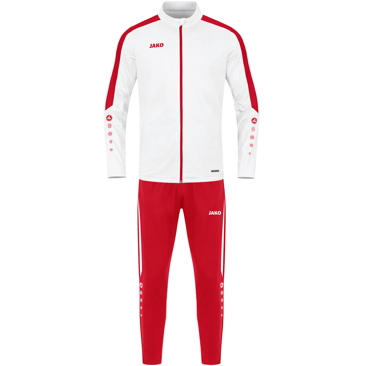 JAKO Trainingsanzug Polyester Power weiß/rot M