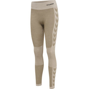 HUMMEL hmlCLEA SEAMLESS MID WAIST TIGHTS - CHATEAU GRAY/DRIFTWOOD MELANGE - XL