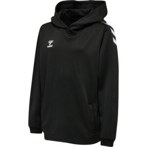 HUMMEL hmlCORE XK POLY KIDS SWEAT HOODIE - BLACK/BLACK - 116