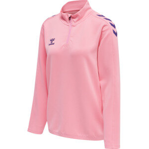 HUMMEL hmlCORE XK HALF ZIP SWEAT WOMAN - COTTON CANDY - 3XL