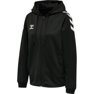 HUMMEL hmlCORE XK POLY ZIP HOOD SWEAT WOMA - BLACK/BLACK - L