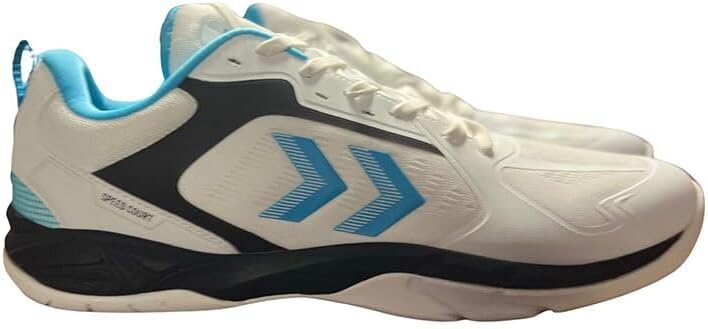 HUMMEL SPEED COURT - WHITE/BLACK/BLUE - 43,5