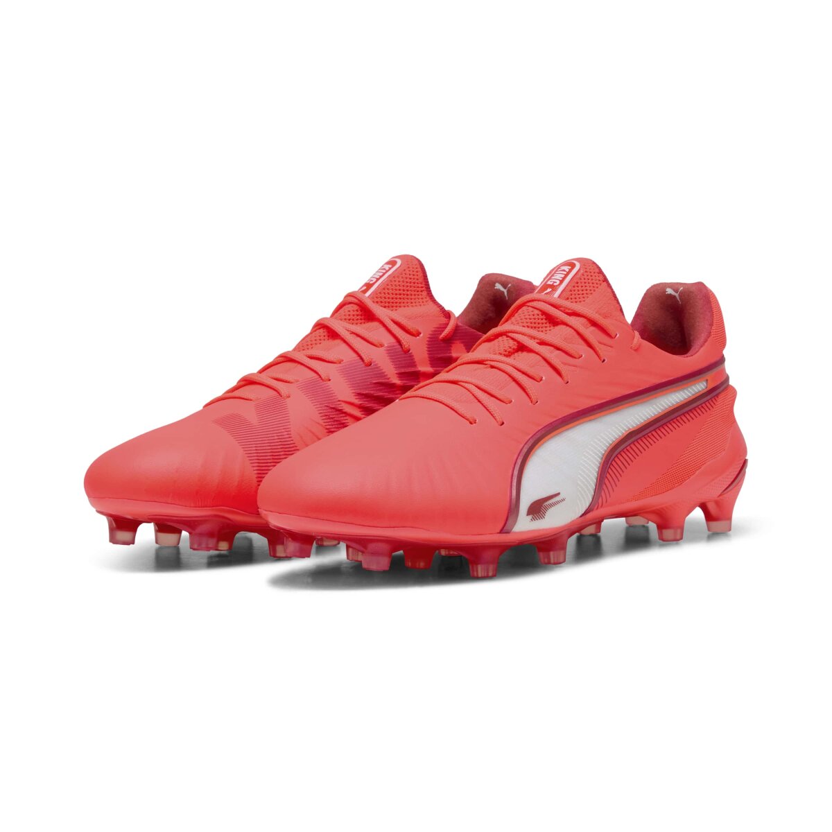 Puma King Ultimate FG/AG Fussballschuhe glowing red-puma white-red fire 41