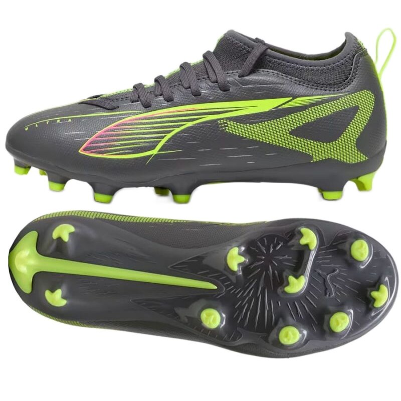 Puma Ultra 5 Match FG/AG Kinder Fussballschuhe matte aged-yellow alert-puma aged silver 34,5