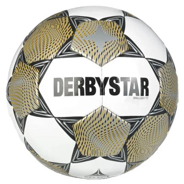 Derbystar Fussball-Brillant TT v23 Sonderedition Trainingsball weiss/gold/silber 5