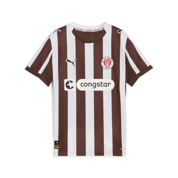 Puma FC St. Pauli Heimtrikot Kinder Saison 2025/2026 braun/weiß 116