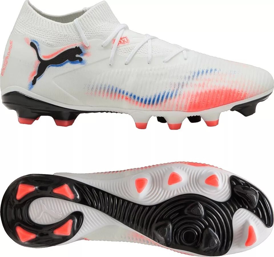 Puma Future 8 Match FG/AG Fussballschuhe puma white-puma black-glowing red 42