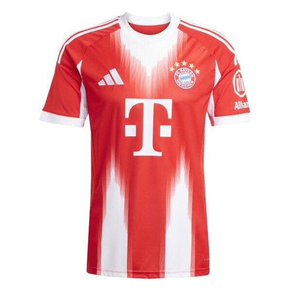adidas FC Bayern München Heimtrikot Saison 2025/2026 Erwachsene rot/weiß S