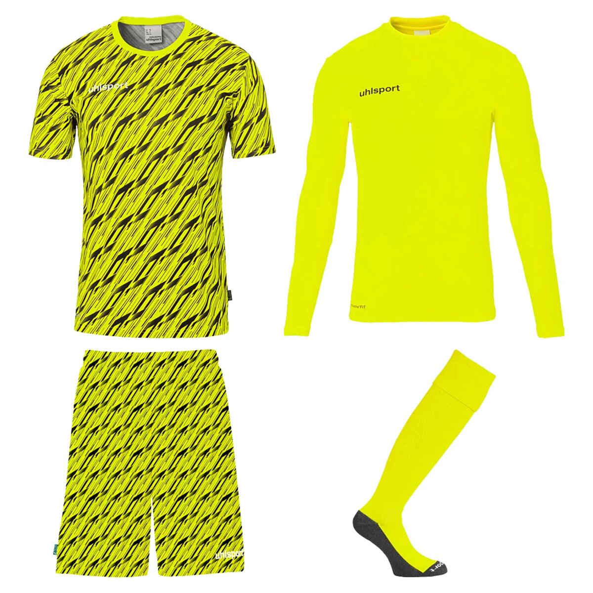 Uhlsport Progressive Torwart Set Kinder kurzarm gelb/schwarz 140