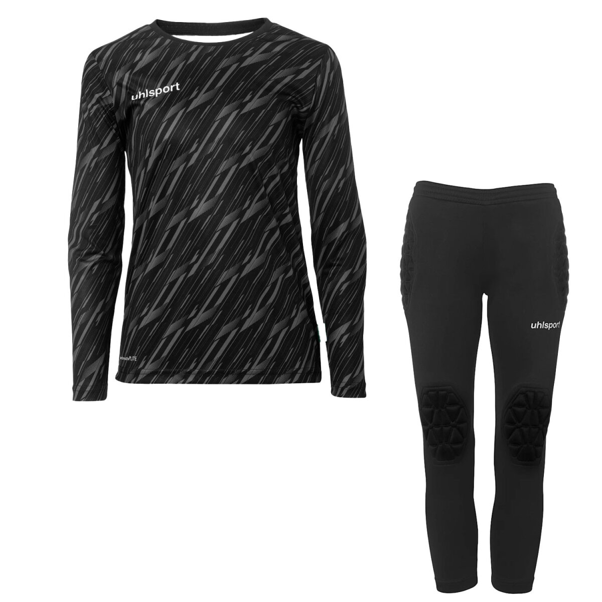 Progressive Goalkeeper Set langarm Kinder schwarz 128