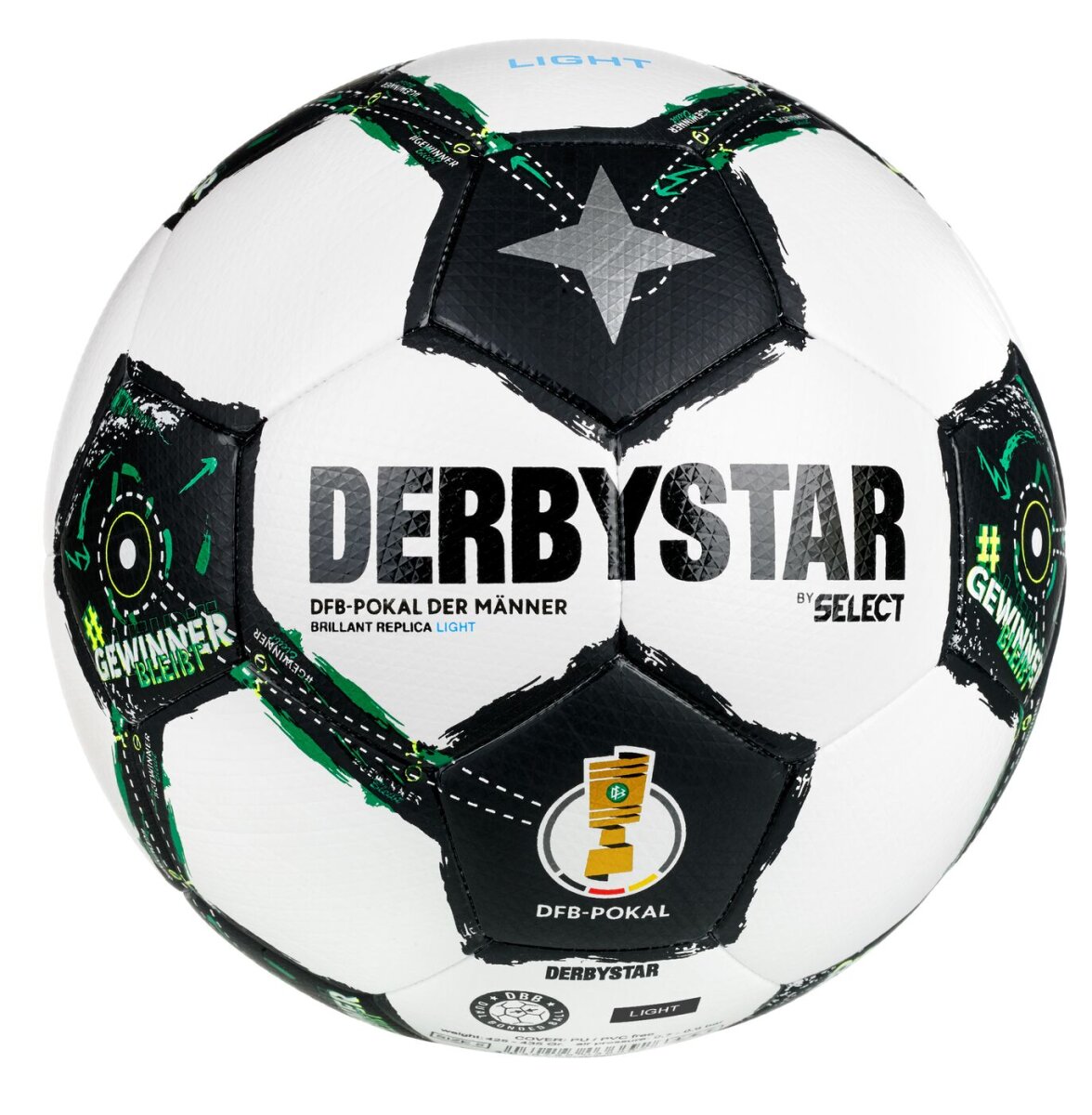 Derbystar FB-DFB Pokal BRILLANT REPLICA LIGHT v25 weiß/schwarz/grün 4