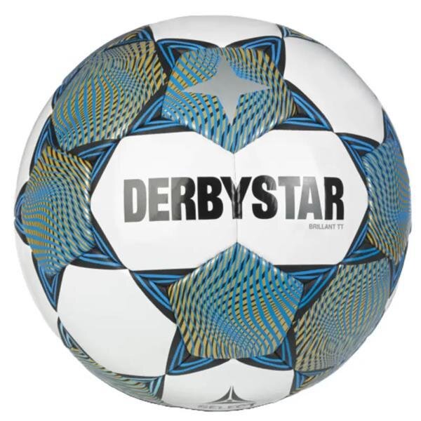 10er Ballpaket Derbystar Fussball-Brillant TT v23 Sonderedition Trainingsball weiss/blau/gold 5 #1