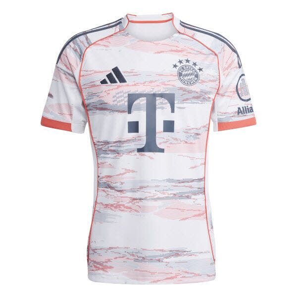 adidas FC Bayern München Auswärtstrikot Saison 2025/2026 Erwachsene JJ2143 weiß/mehrfarbig XXL