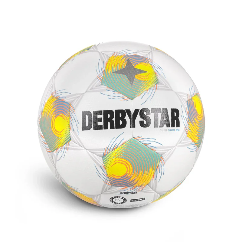 10er Ballpaket Derbystar FB-CLUB LIGHT 350 v26 Jugend Trainingsball weiß/gelb/grün 4