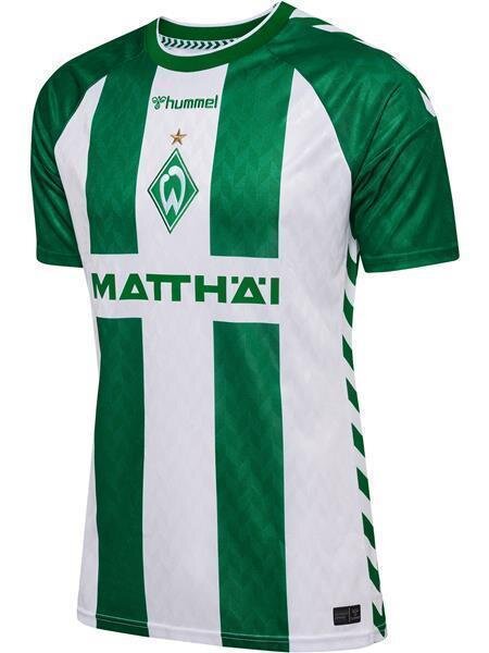 Hummel SV Werder Bremen Heim Jersey Kinder Saison 2026/2027 grün/weiß 116