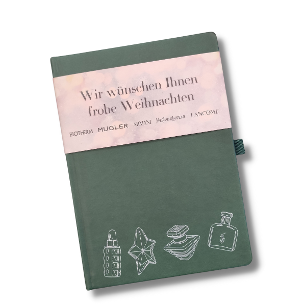 Zugaben Notizbuch dunkelgrün