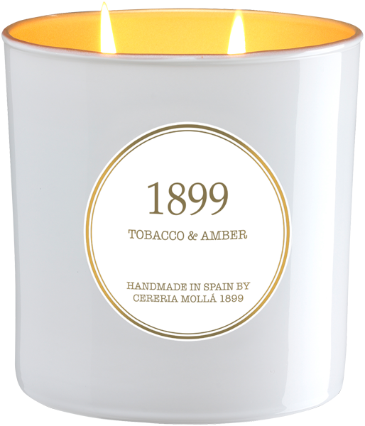 Cereria Molla Tobacco & Amber Vegane Wachskerze Glas 3 Dochte
