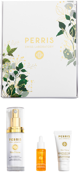 Perris Swiss Laboratory Skin Fitness Geschenkset = Concentrated Serum 30 ml + Peeling Medium 15 ml + Pure Regenerating Oil 10 ml