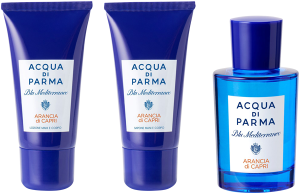 Acqua di Parma Arancia di Capri Gift Set = EdT Spray 75 ml + Hand & Body Wash 40 ml + Hand & Body Lotion 40 ml