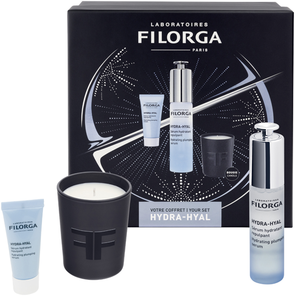 Filorga X-Mas Hydra Box = Hydra-Hyal Serum 30ml + Hydra-Hyal Creme 15ml + Filorga Kerze