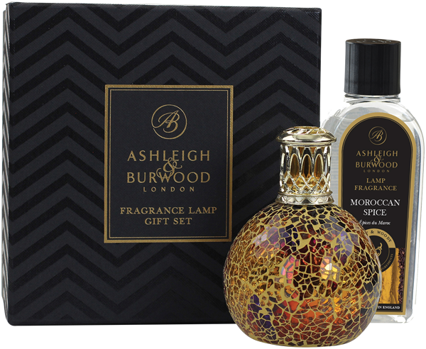 Ashleigh & Burwood Duftlampen Geschenkset Golden Sunset – Aromalampe mit Duftöl Moroccan Spice