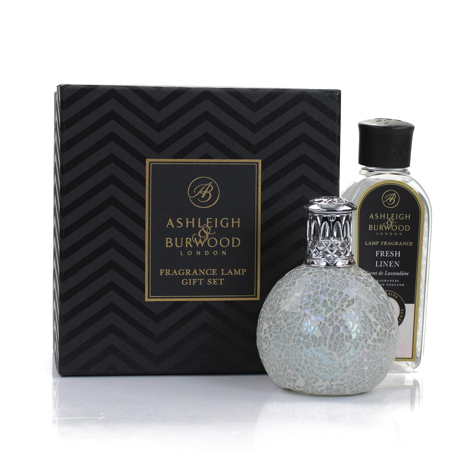 Ashleigh & Burwood Duftlampen Geschenkset Pearl – Aromalampe mit Fresh Linen Duft