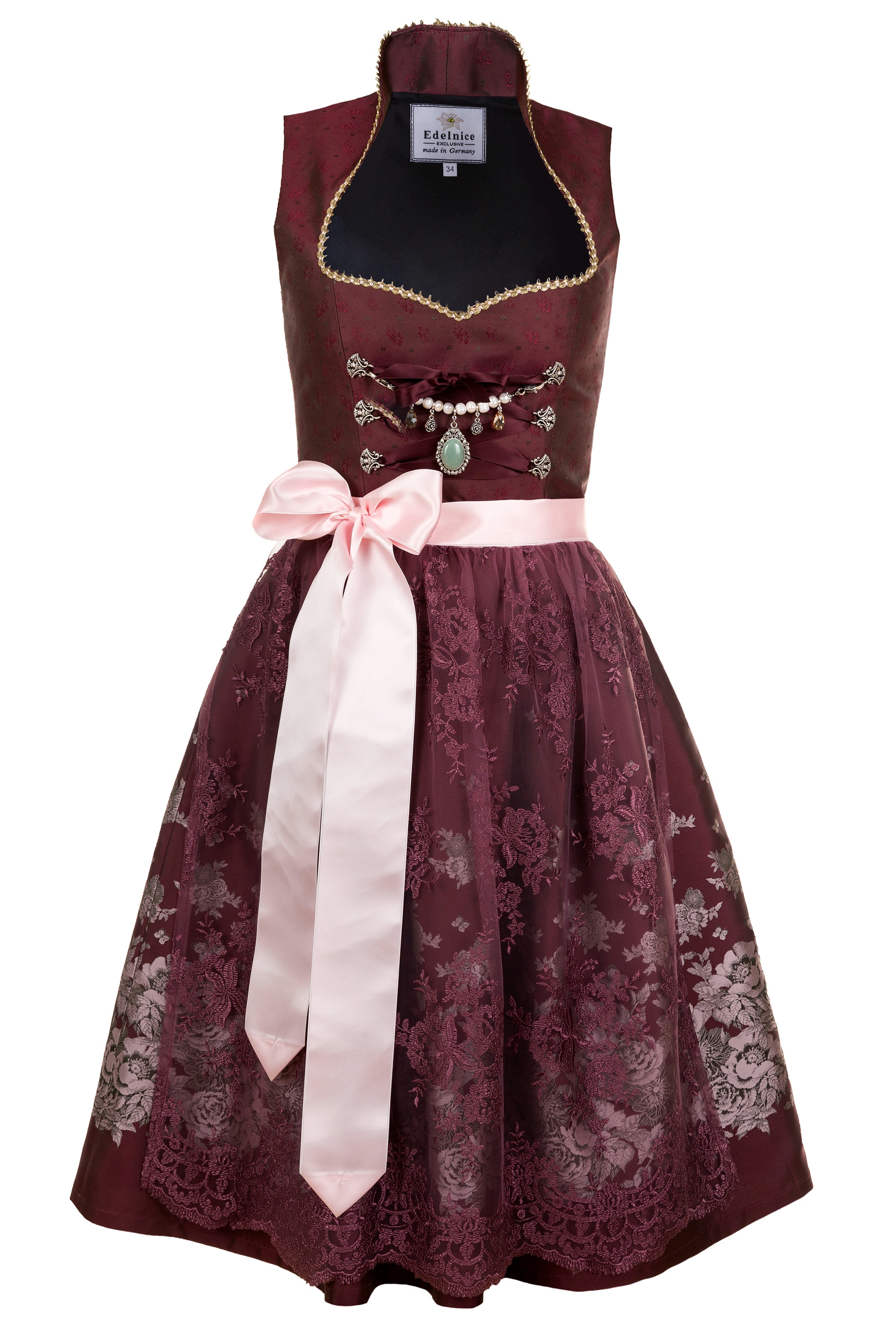 Midi Dirndl Stehkragen Stella